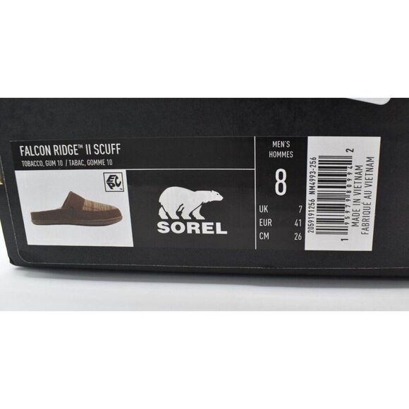 Sorel Mens Size 8‎ Falcon Ridge II Scuff Tobacco Gum Slip On Slippers Shoes main image 2
